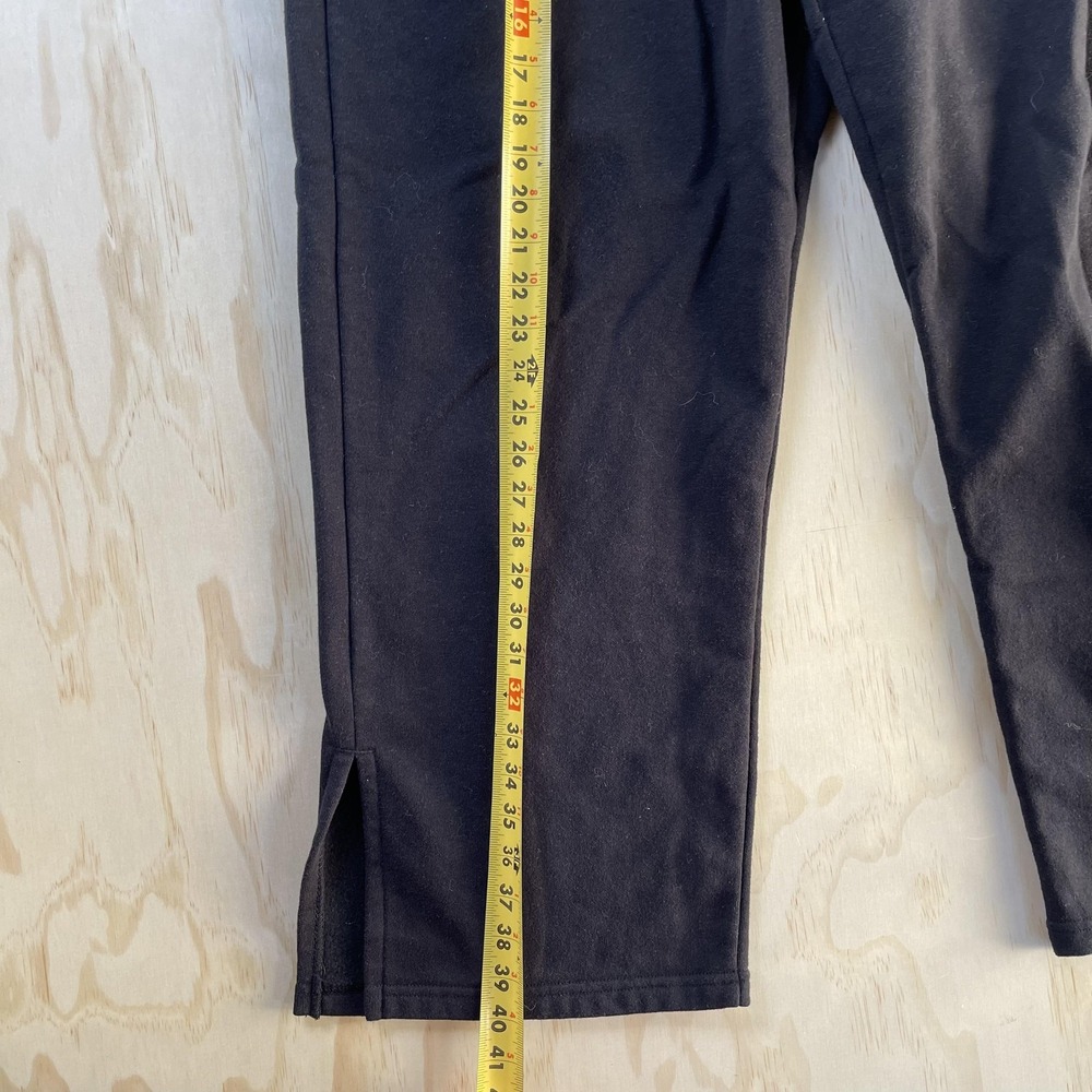 The North Face Sweatpants Womens XXL Black Fleece Straight Leg Slit Lounge - Picture 4 of 7
